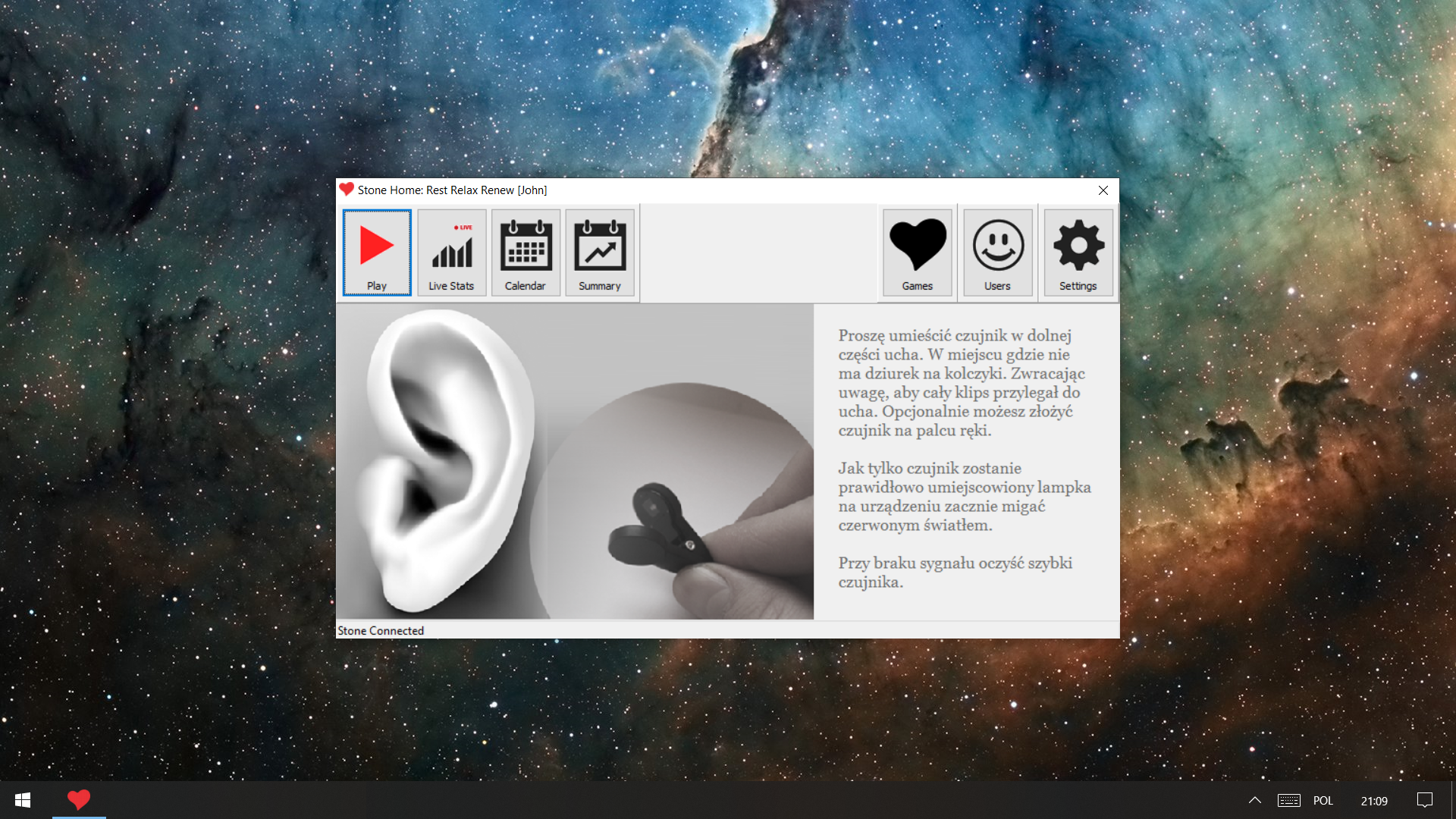 Program biofeedback gotowy do startu