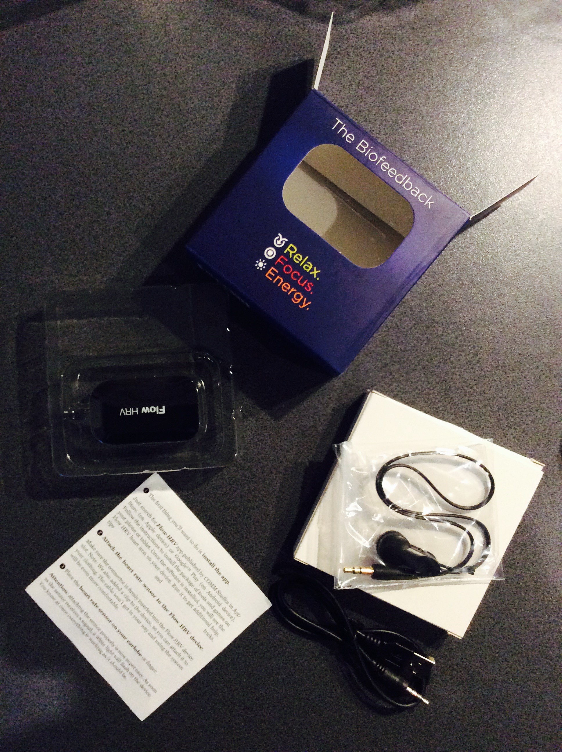 Rozpakowany biofeedback na telefon