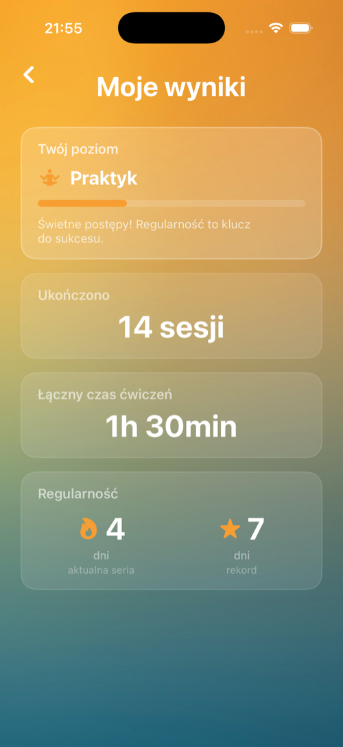 Ekran wyników i statystyk